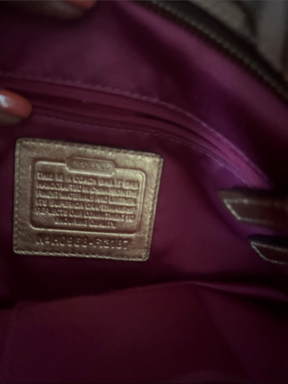 Coach Cream Logo Grid Tote with Gold Trim and Charm - Picture 2 of 5